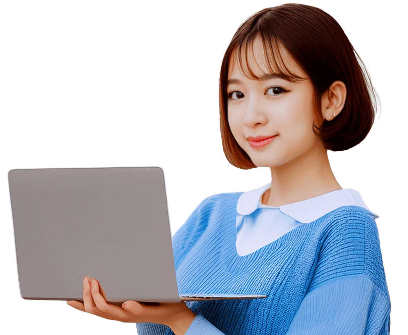 女性がパソコンを使っている様子